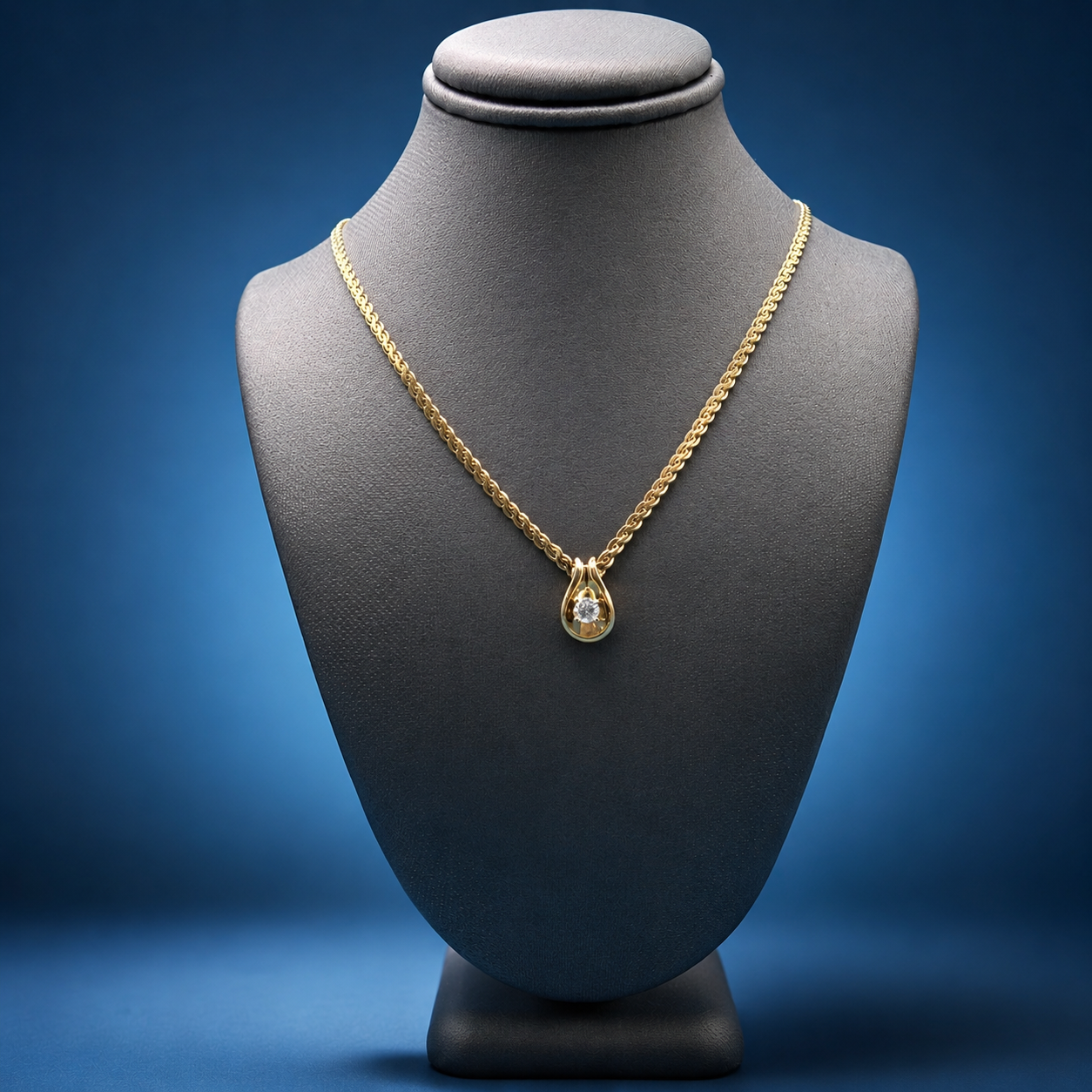 ✨ 14K Gold Serpentine Necklace with 0.25 ct Diamond Pendant ✨