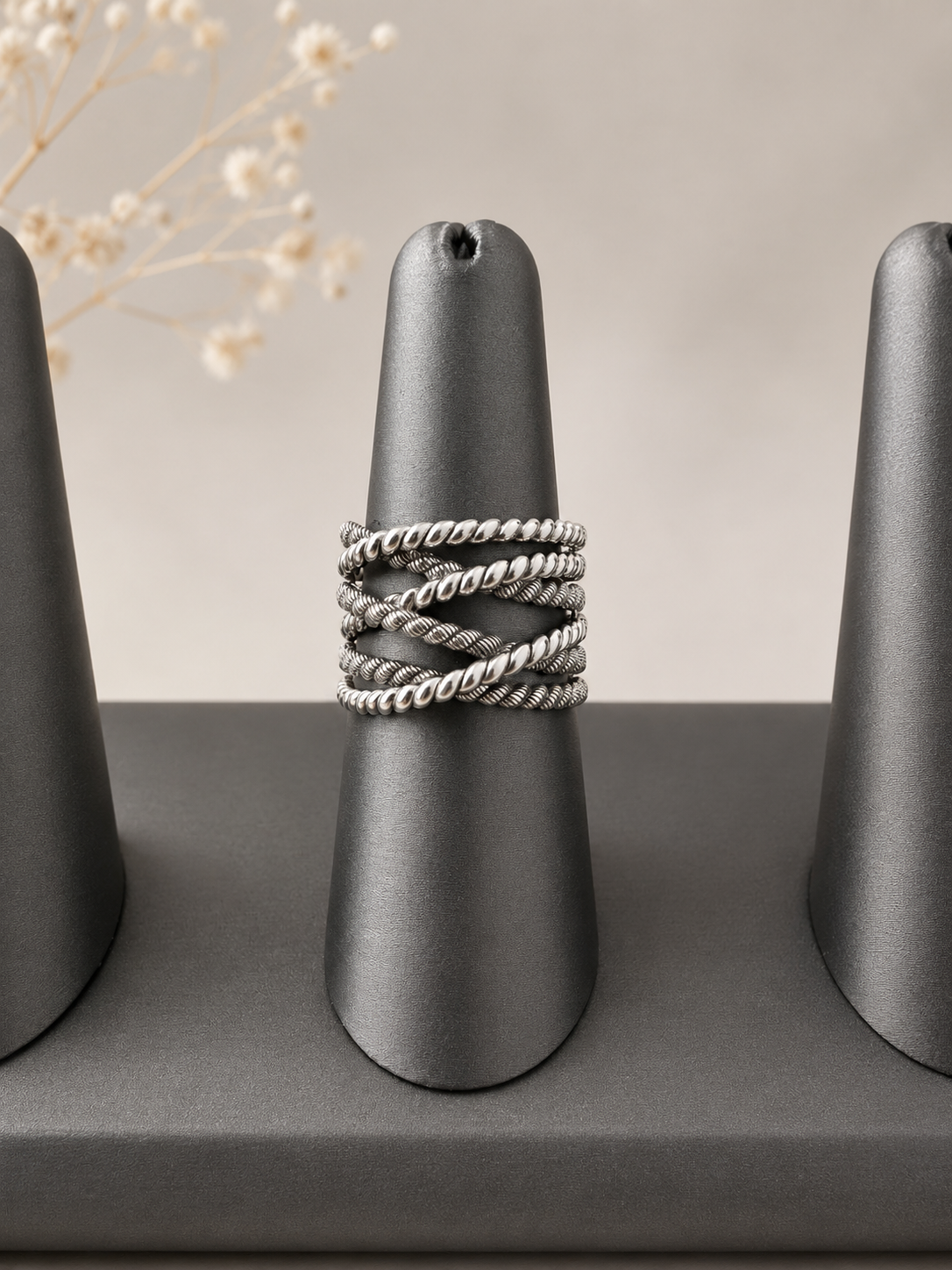 ✨Sterling Silver 925 Crossover Band Ring ✨