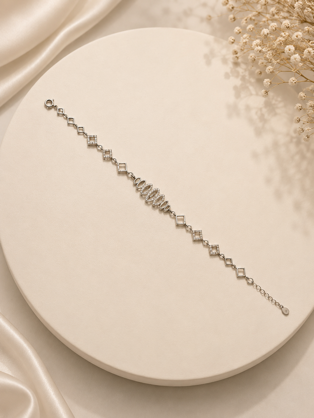 ✨ Sterling Silver 925 Geometric Zircon Bracelet ✨