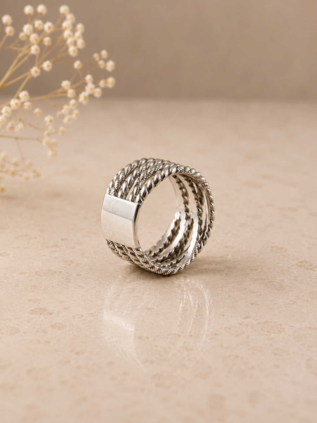 ✨Sterling Silver 925 Crossover Band Ring ✨