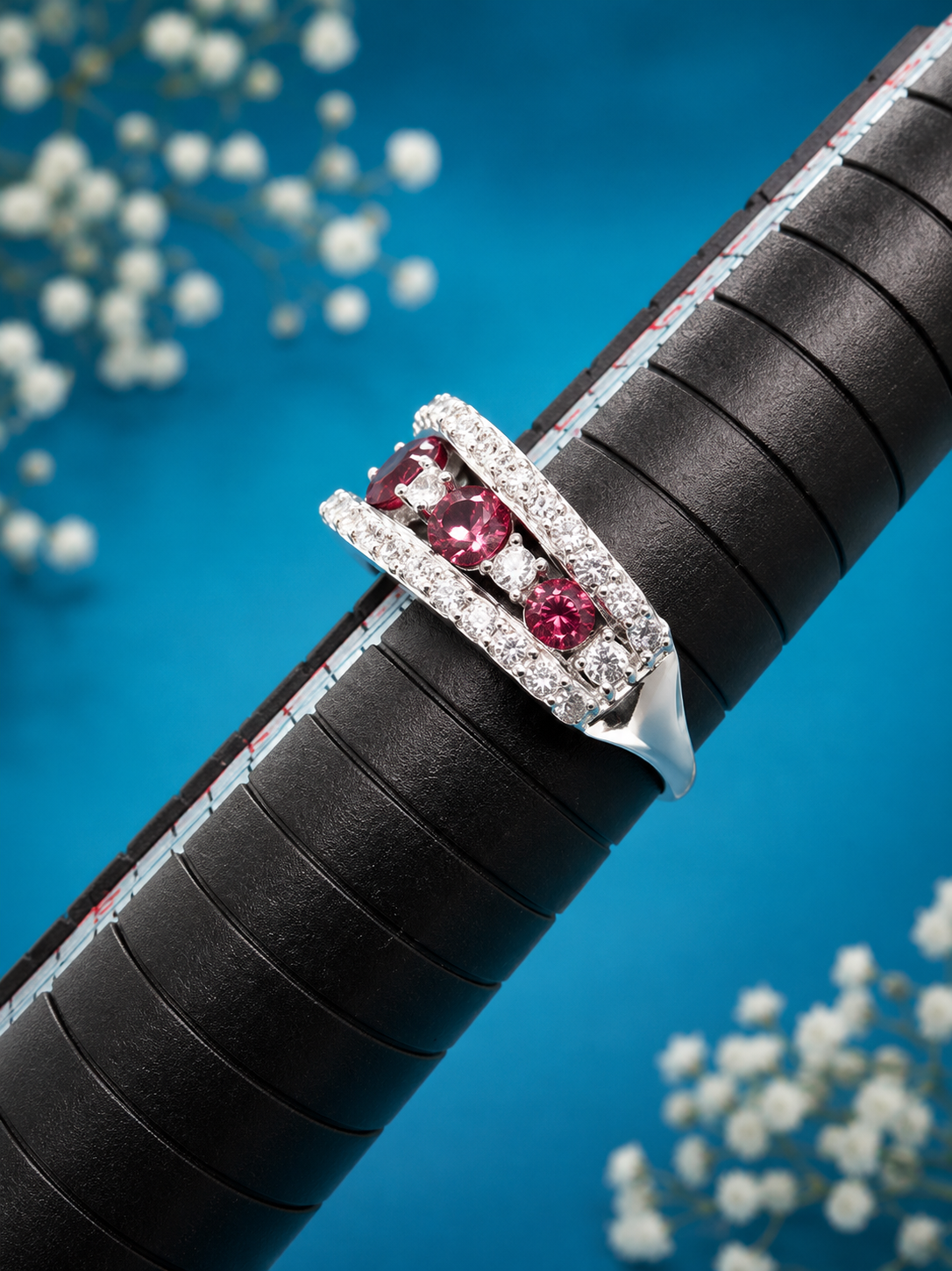 💞925 Silver Ring with Natural Pink Tourmaline Gemstone💞