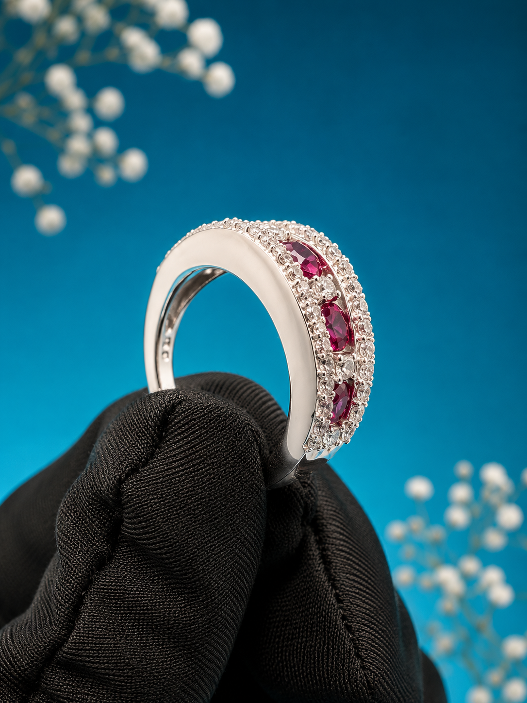 💞925 Silver Ring with Natural Pink Tourmaline Gemstone💞
