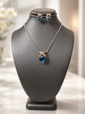 💙Blue Topaz Two-Tone Jewelry Set – Sterling Silver & 18K Yellow Gold💙