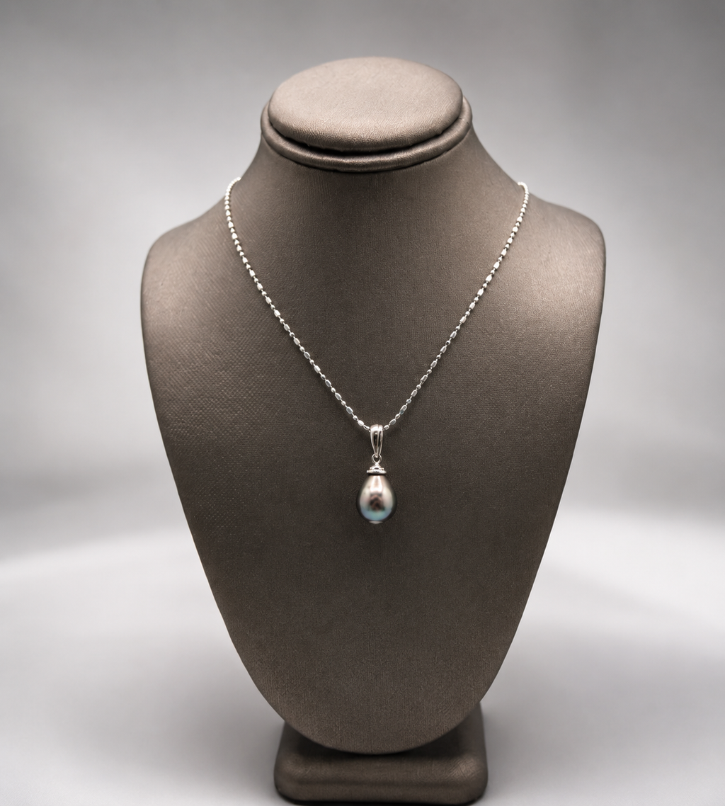 ✨ 14K White Gold Tahitian Pearl Pendant Necklace – Timeless Luxury & Elegance ✨