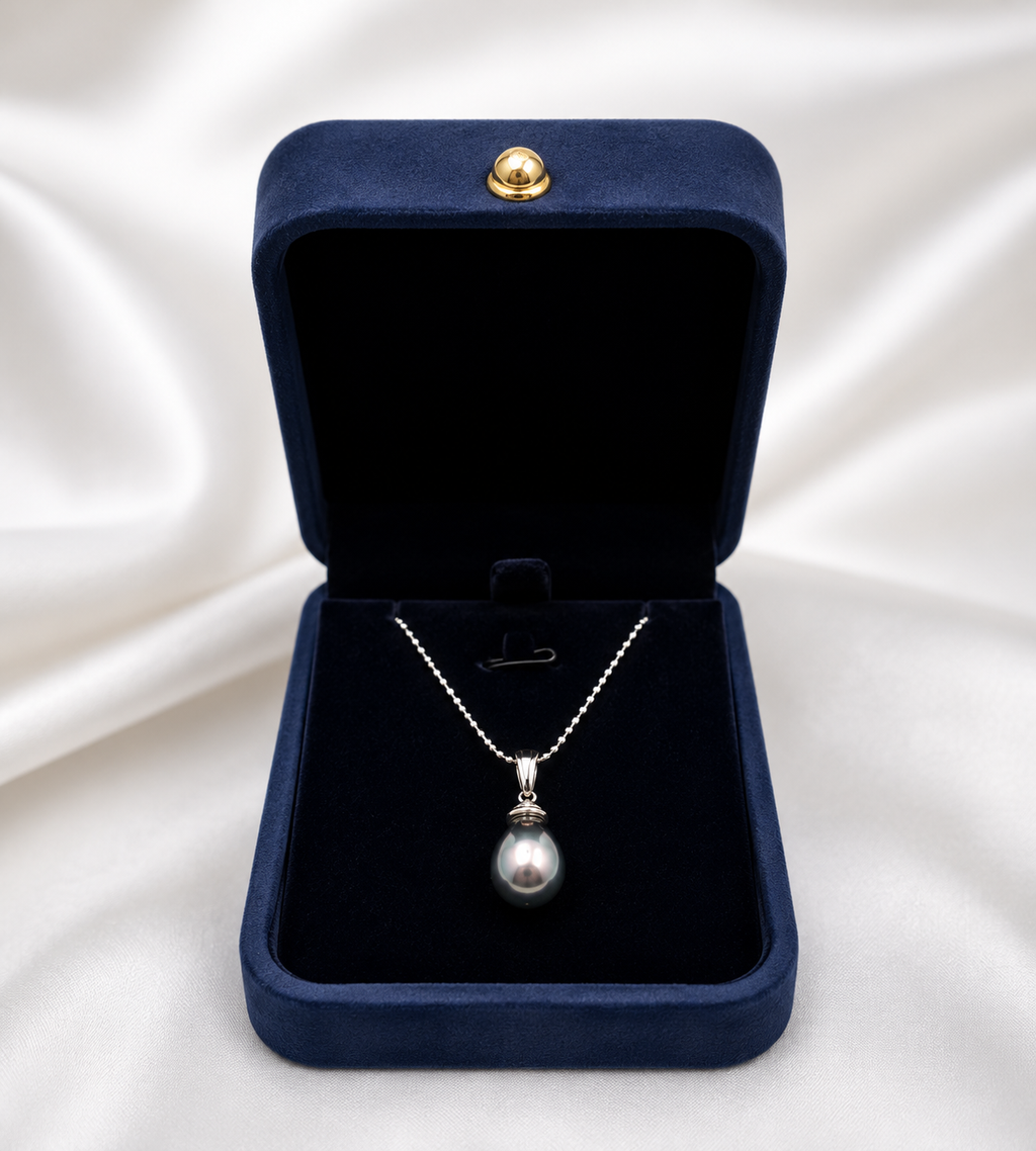 ✨ 14K White Gold Tahitian Pearl Pendant Necklace – Timeless Luxury & Elegance ✨