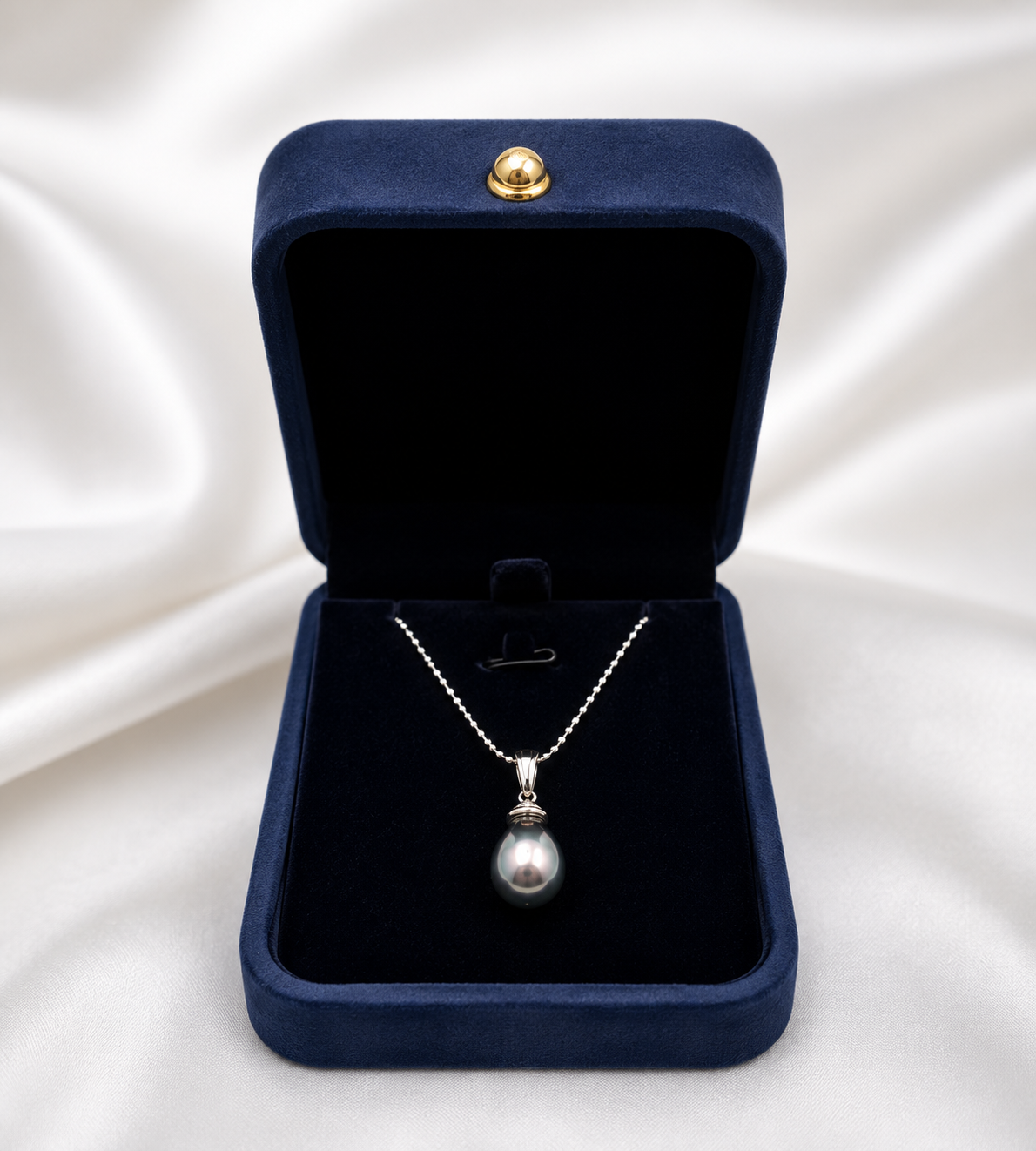 ✨ 14K White Gold Tahitian Pearl Pendant Necklace – Timeless Luxury & Elegance ✨
