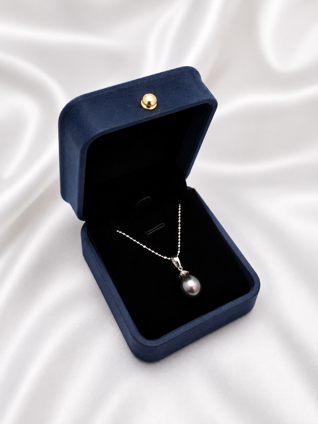 ✨ 14K White Gold Tahitian Pearl Pendant Necklace – Timeless Luxury & Elegance ✨